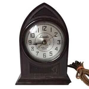 Vtg Lincoln Electric Clock Steeple Cathedral Bakelite for Parts Repair Display